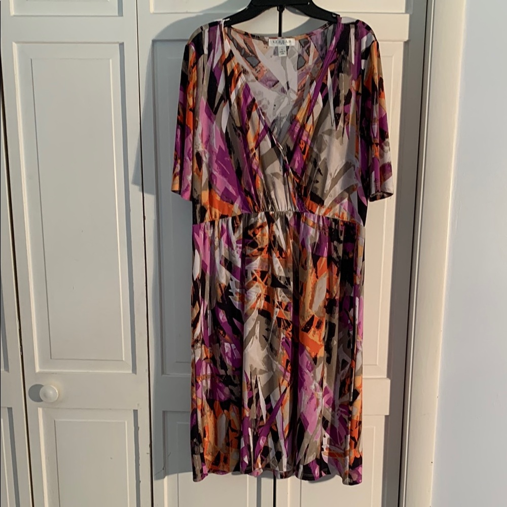 Studio JPR Multi-colored Wrap Midi Dress